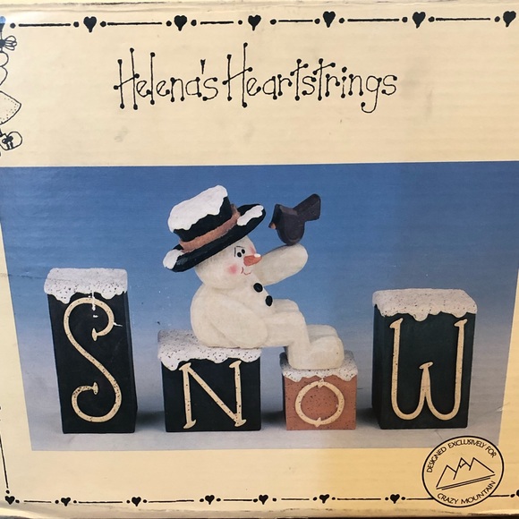 Helenas Heartstrings Other - Snowman Block letter decor